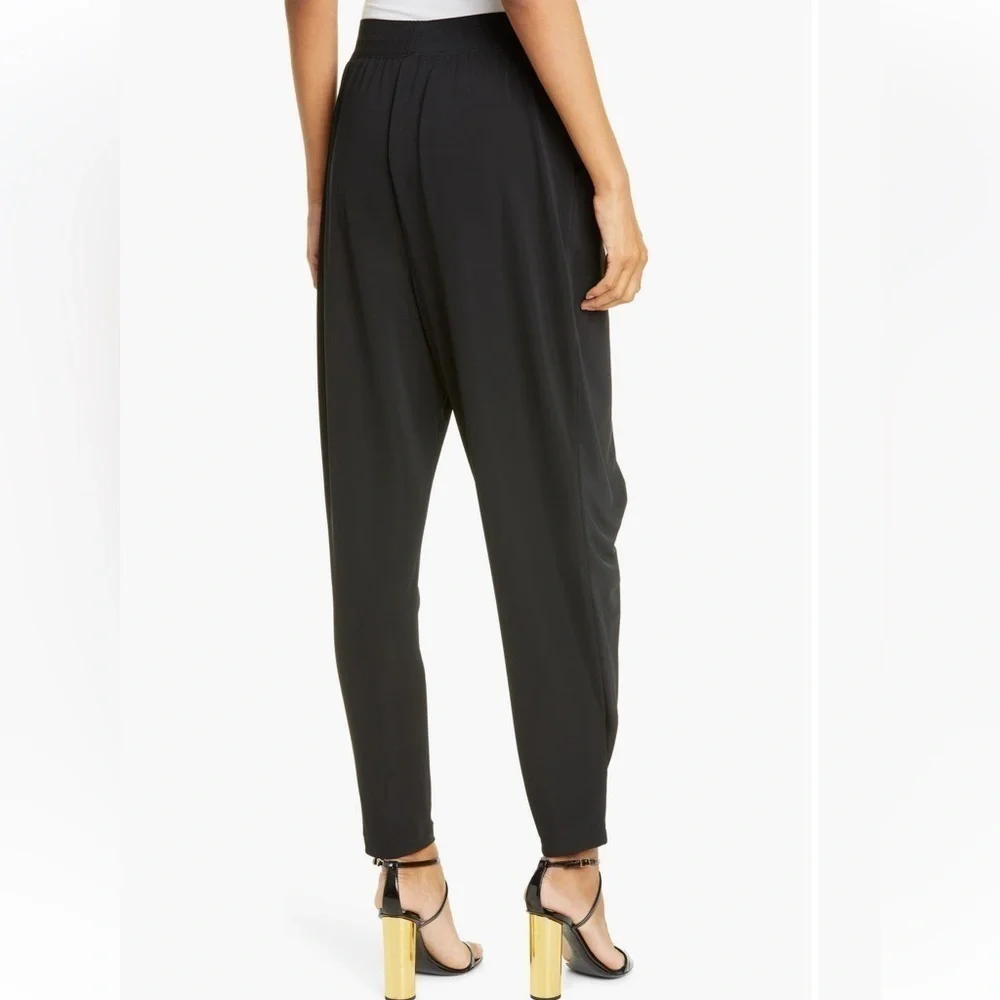 Cinq a Sept Shana Drapey Front Jersey Pants in Black Size Small